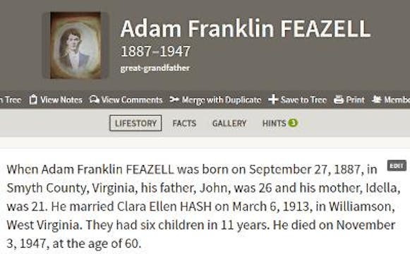 How Can I Edit My Ancestor's LifeStory?