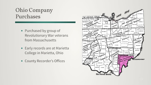 Ohio's Land Surveys: Ohio Company and Symmes Purchases