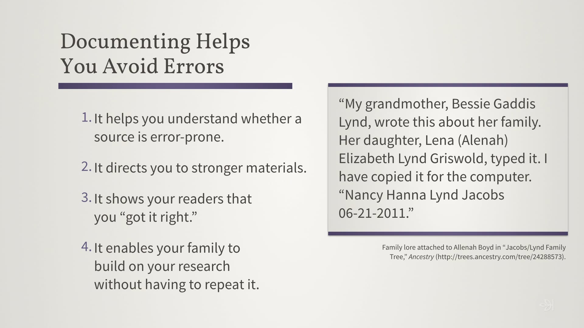 Documenting Helps You Avoid Errors