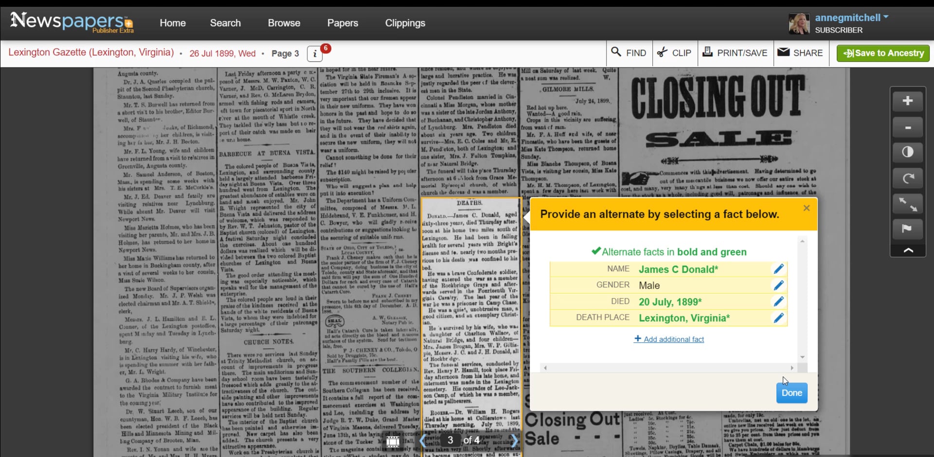 Finding Obituaries in Newspapers.com Beta