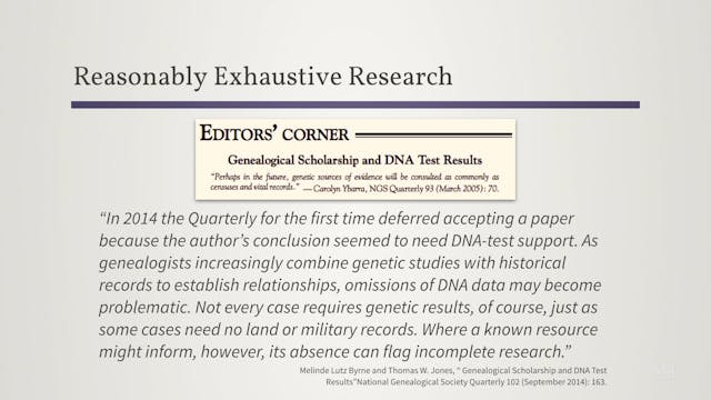 Conduct Reasonably Exhaustive Research