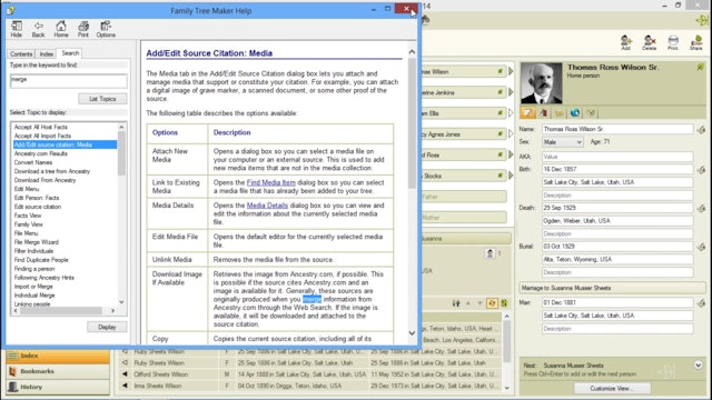 Getting Help with Family Tree Maker