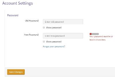 Changing Your Password