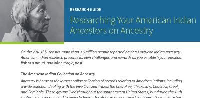 Finding Your Native American Ancestors on Ancestry