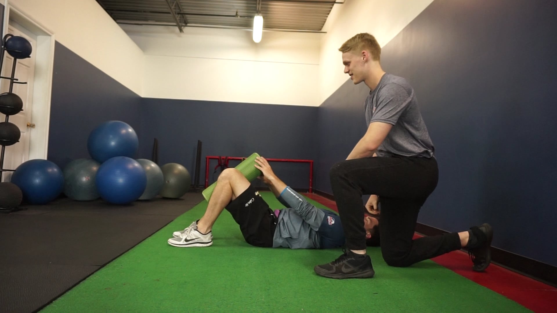 Glute Bridge with Foam Roller - Intermediate