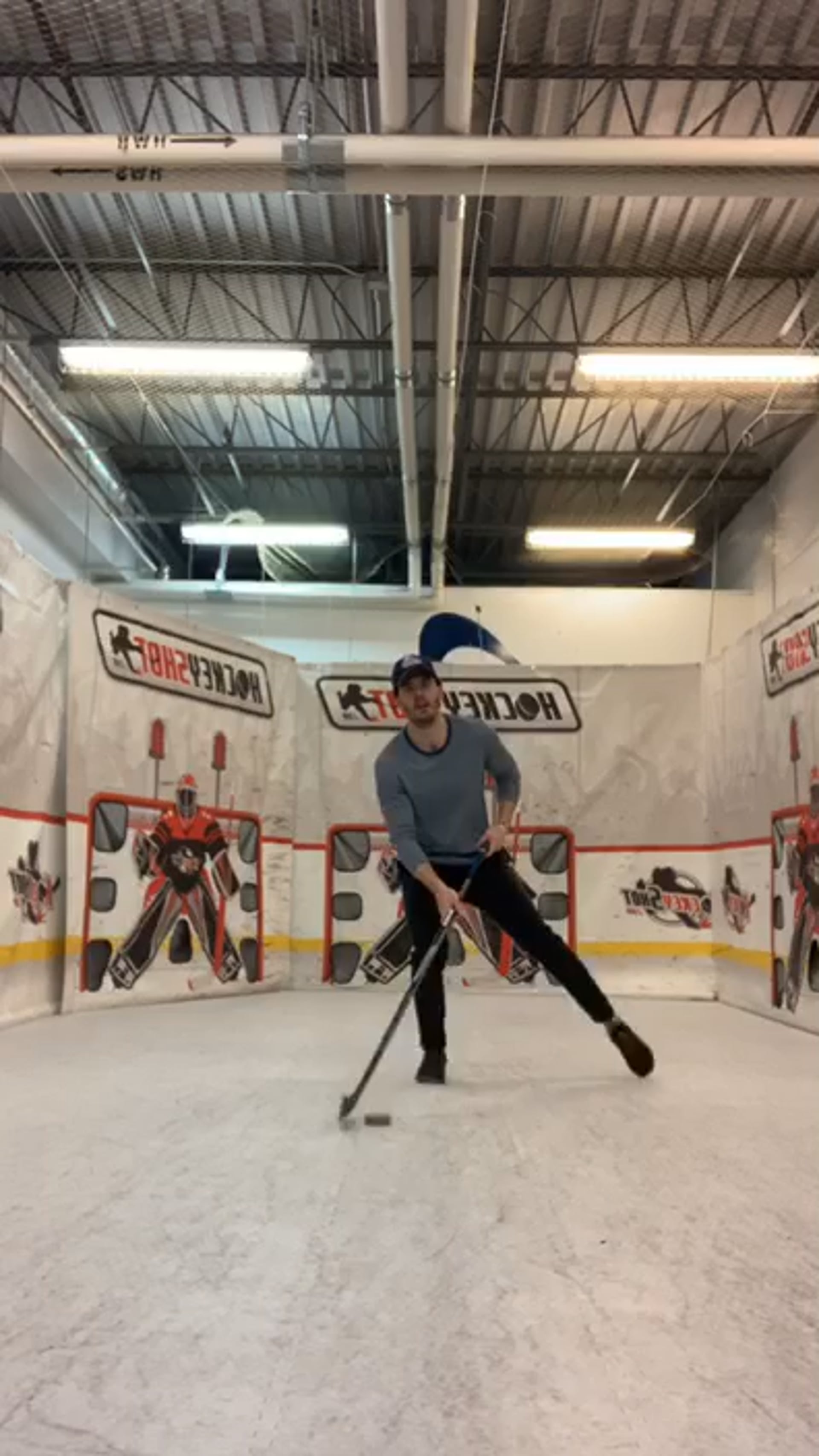 Skater Toe Taps with Puck Control 
