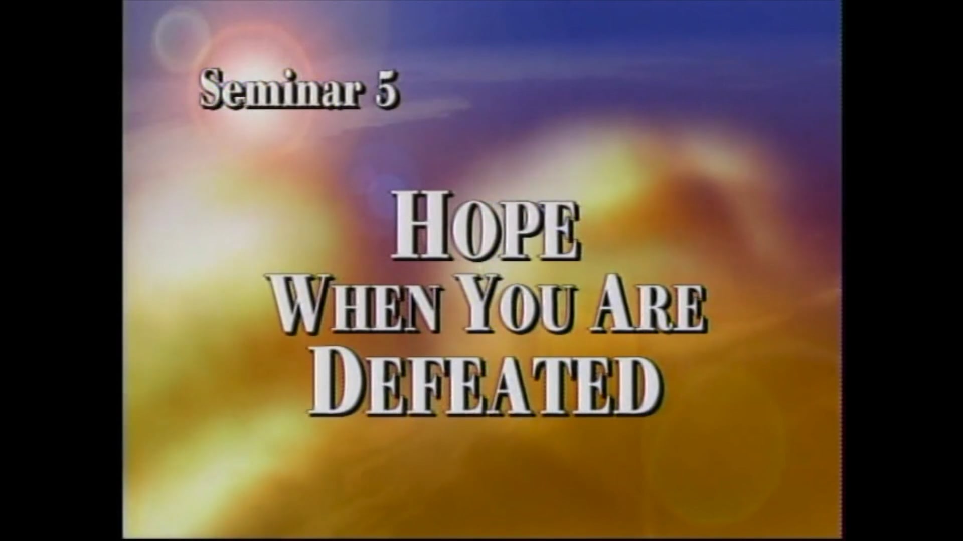 CAPTIONED: The Vision of His Glory - Seminar 5 | Anne Graham Lotz
