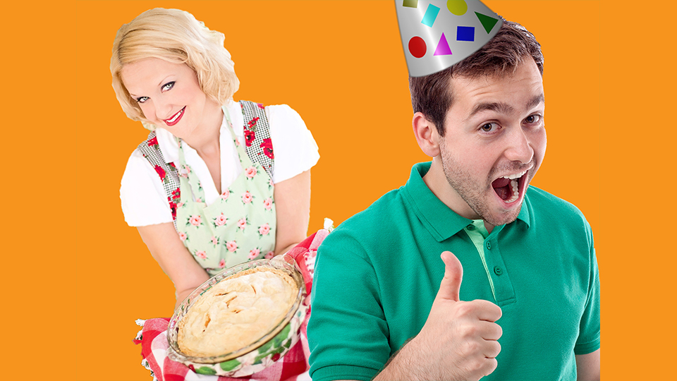 Patty baked a big apple pie for Peter's birthday party