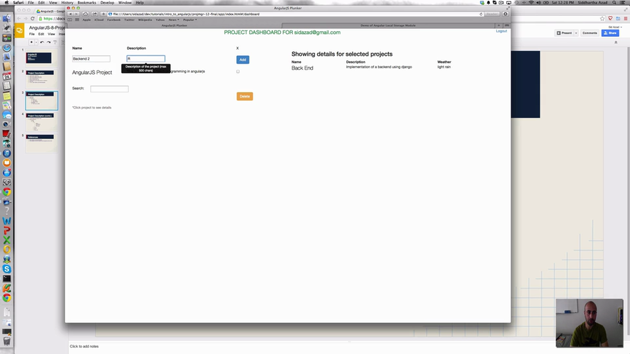 AngularJS Final Project Description