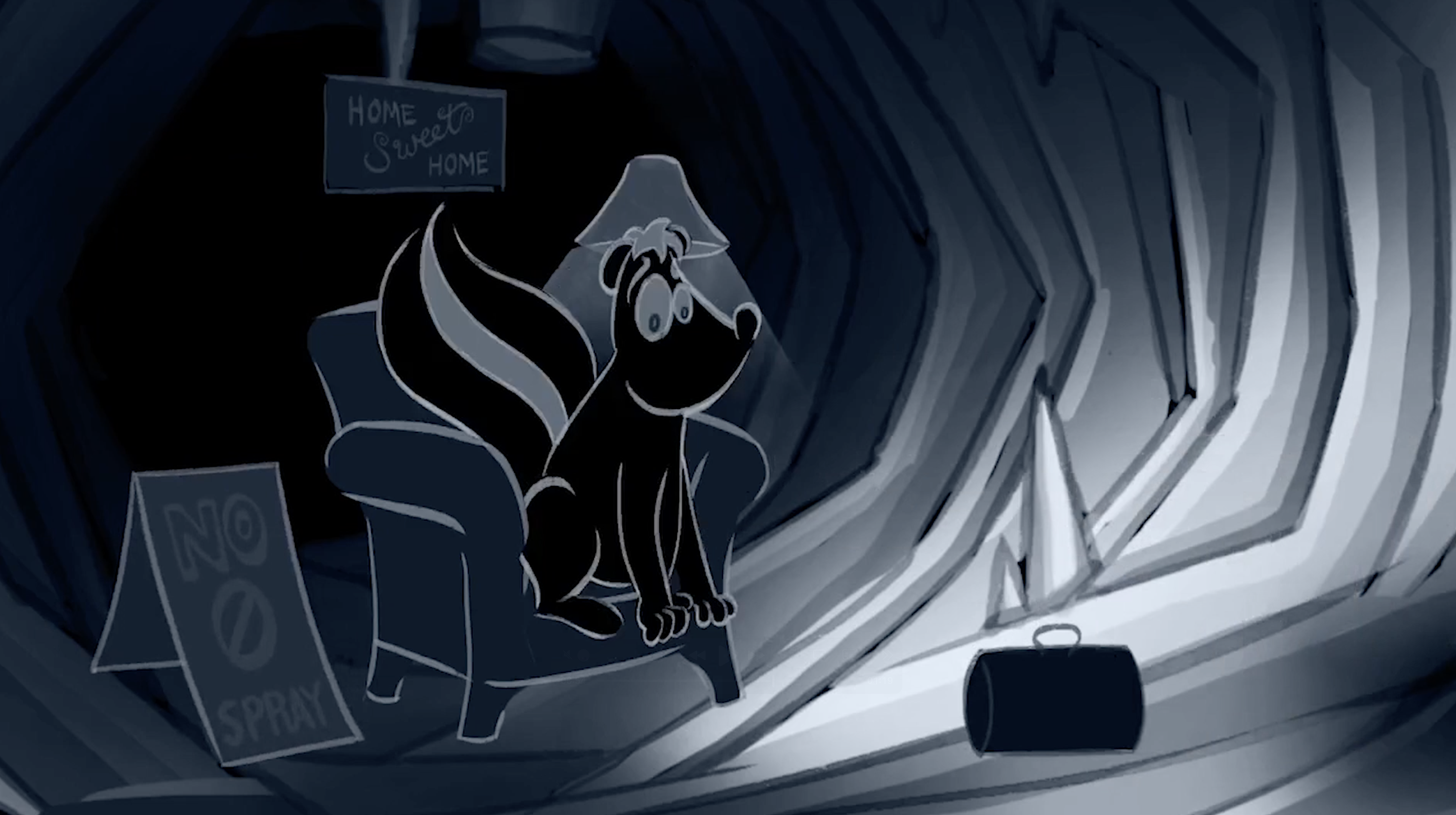 Gambá na Caverna