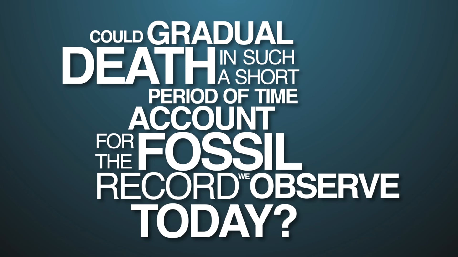 Fossils and the Flood