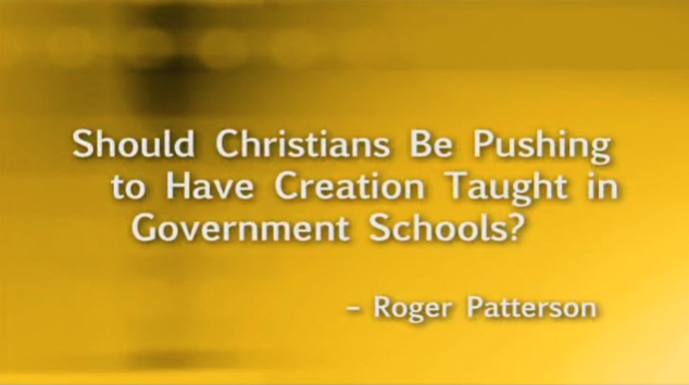 Should Christians Be Pushing to Have Creation Taught in Government Schools?