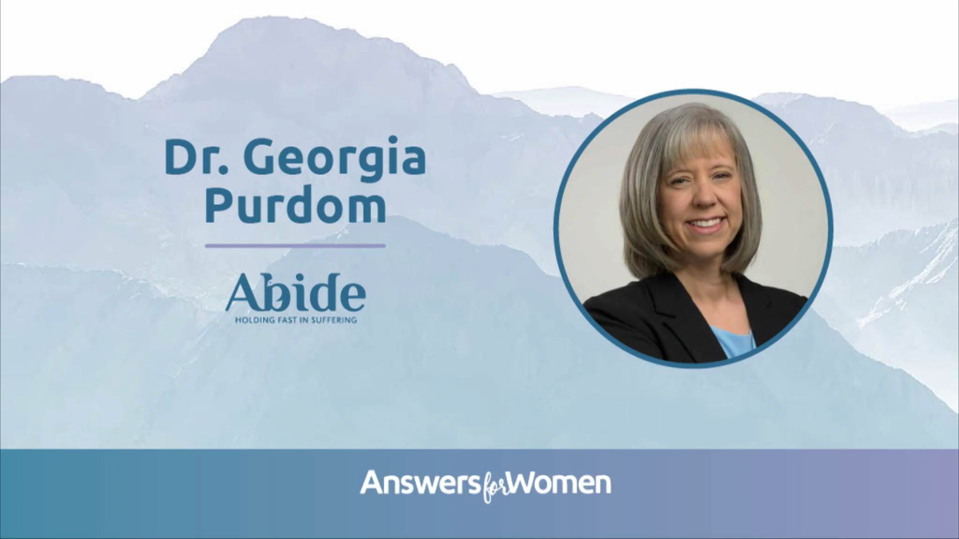 Dr. Georgia Purdom: Hope Amid Despair