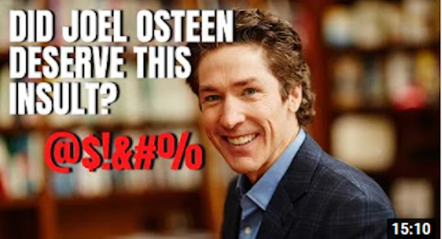 Why was Joel Osteen cussed out at a restaurant?