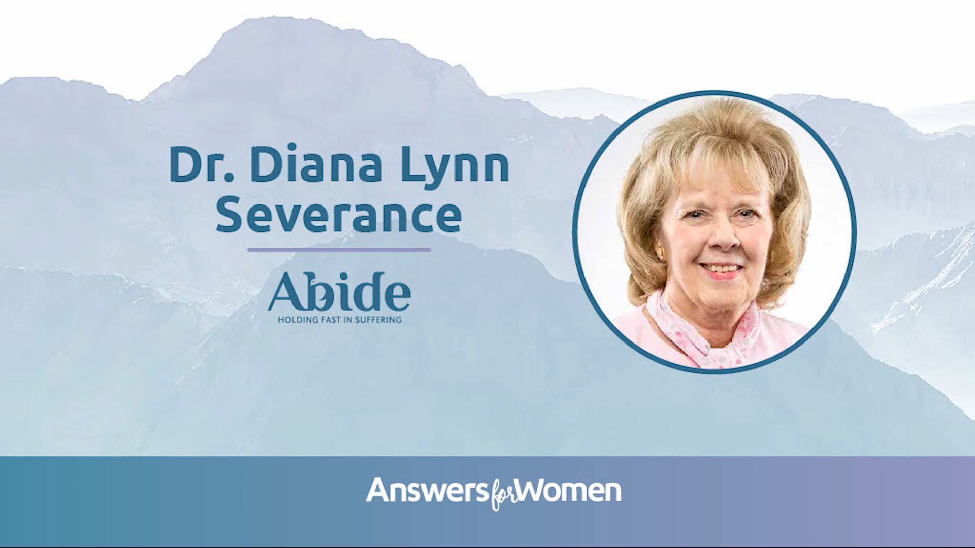Dr. Diana Lynn Severence: Call it All Joy - Christian Women Suffering with Grace