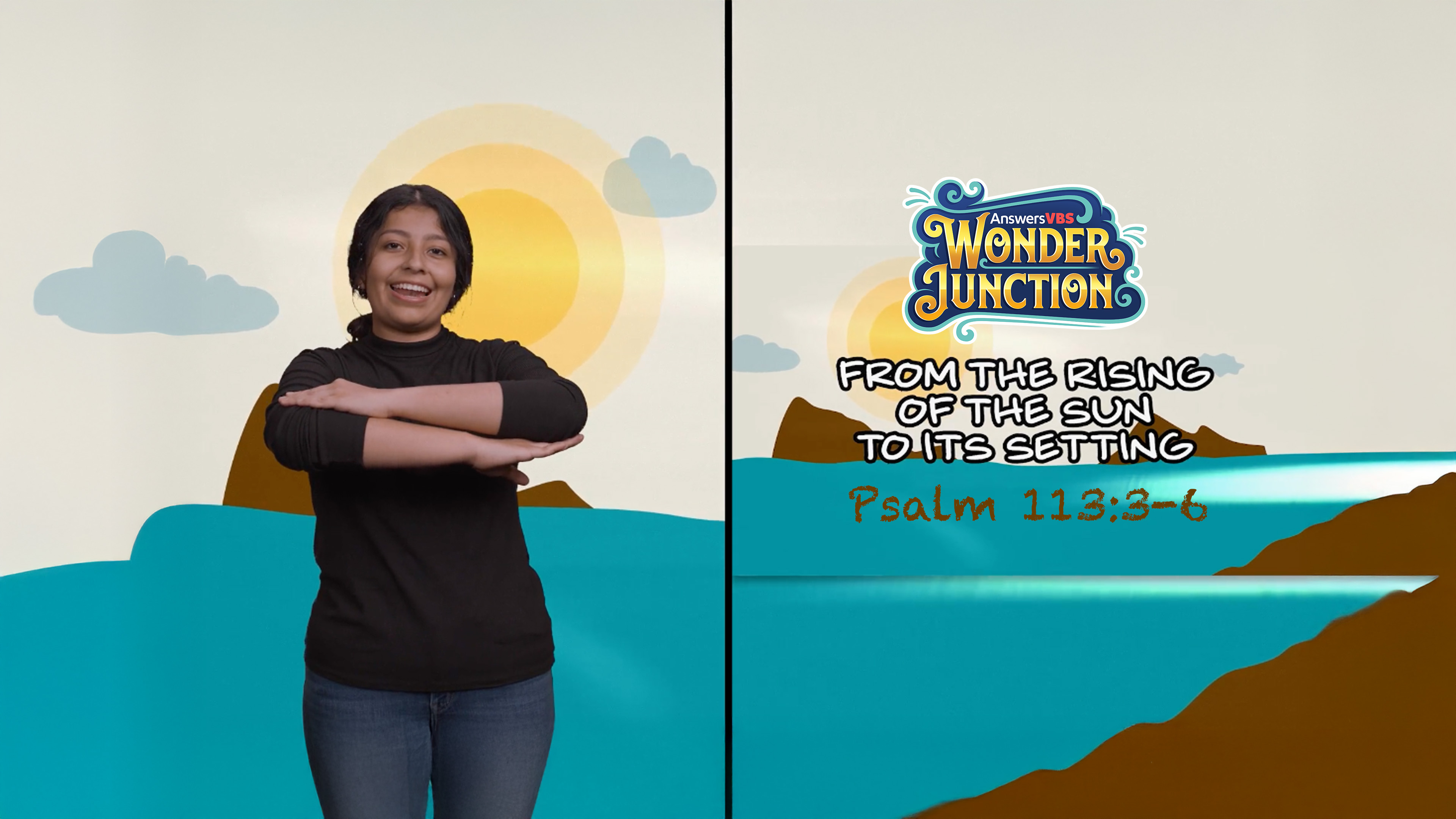 From the Rising of the Sun - Psalm 113:3-6 (Memory Verse Hand Motions)