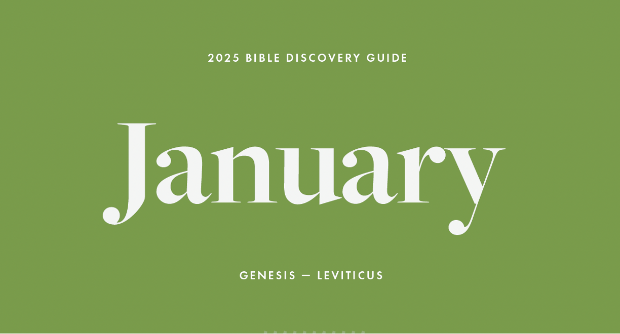 January 2025, Bible Discovery Guide - Genesis - Leviticus