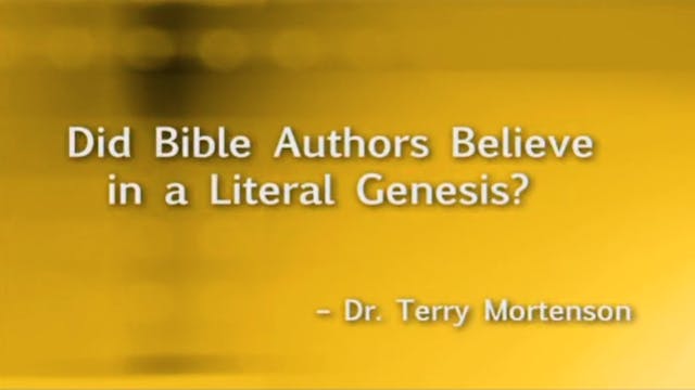 Did Bible Authors Believe in a Litera...