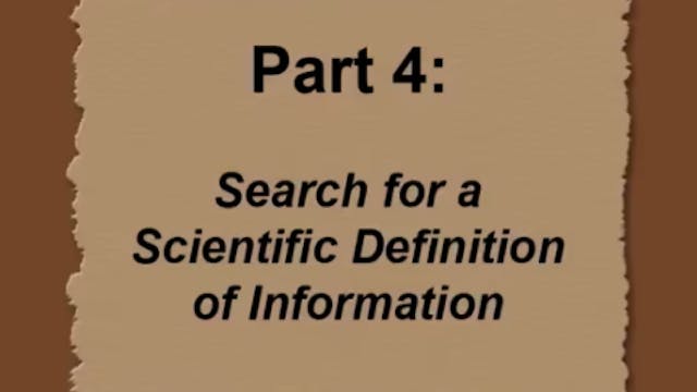 In the Beginning Was Information, Part 2