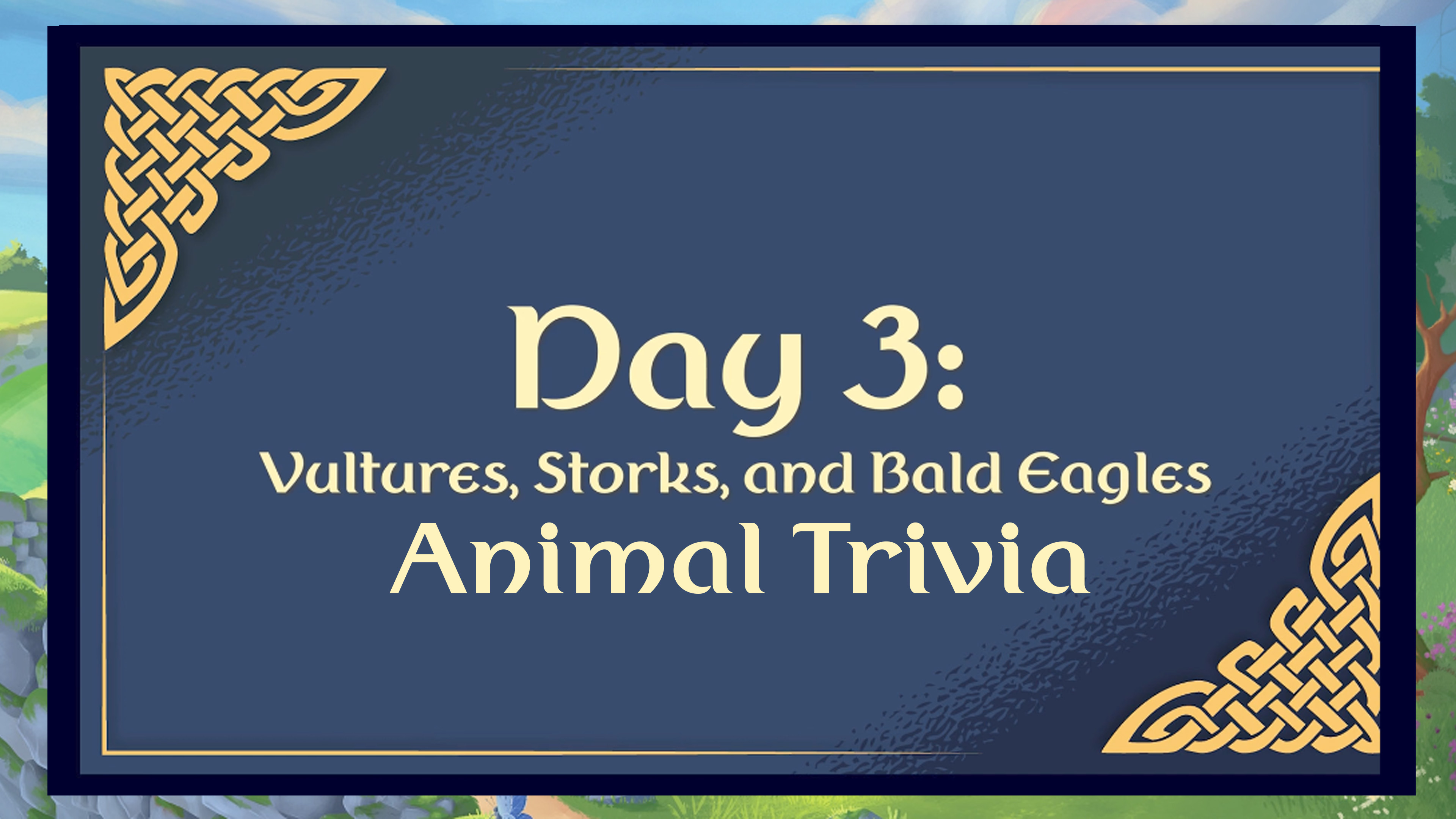 Animal Trivia Day 3 Countdown: Vultures, Storks, and Bald Eagles