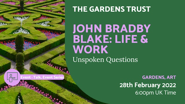 2022.02.28 | John Bradby Blake: Life & Work