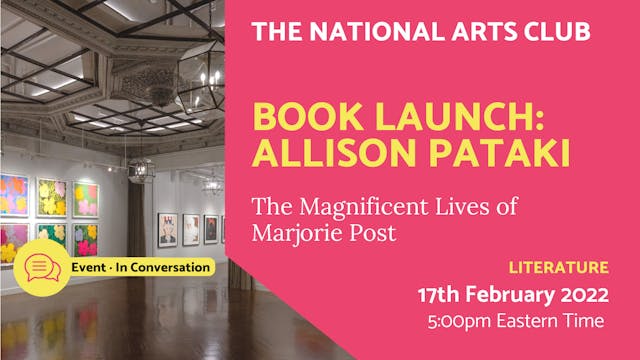 2022.02.17 | Book Launch: Allison Pataki
