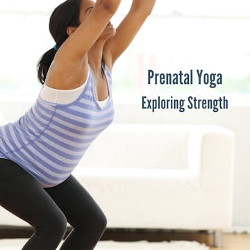 Prenatal yoga exploring strength