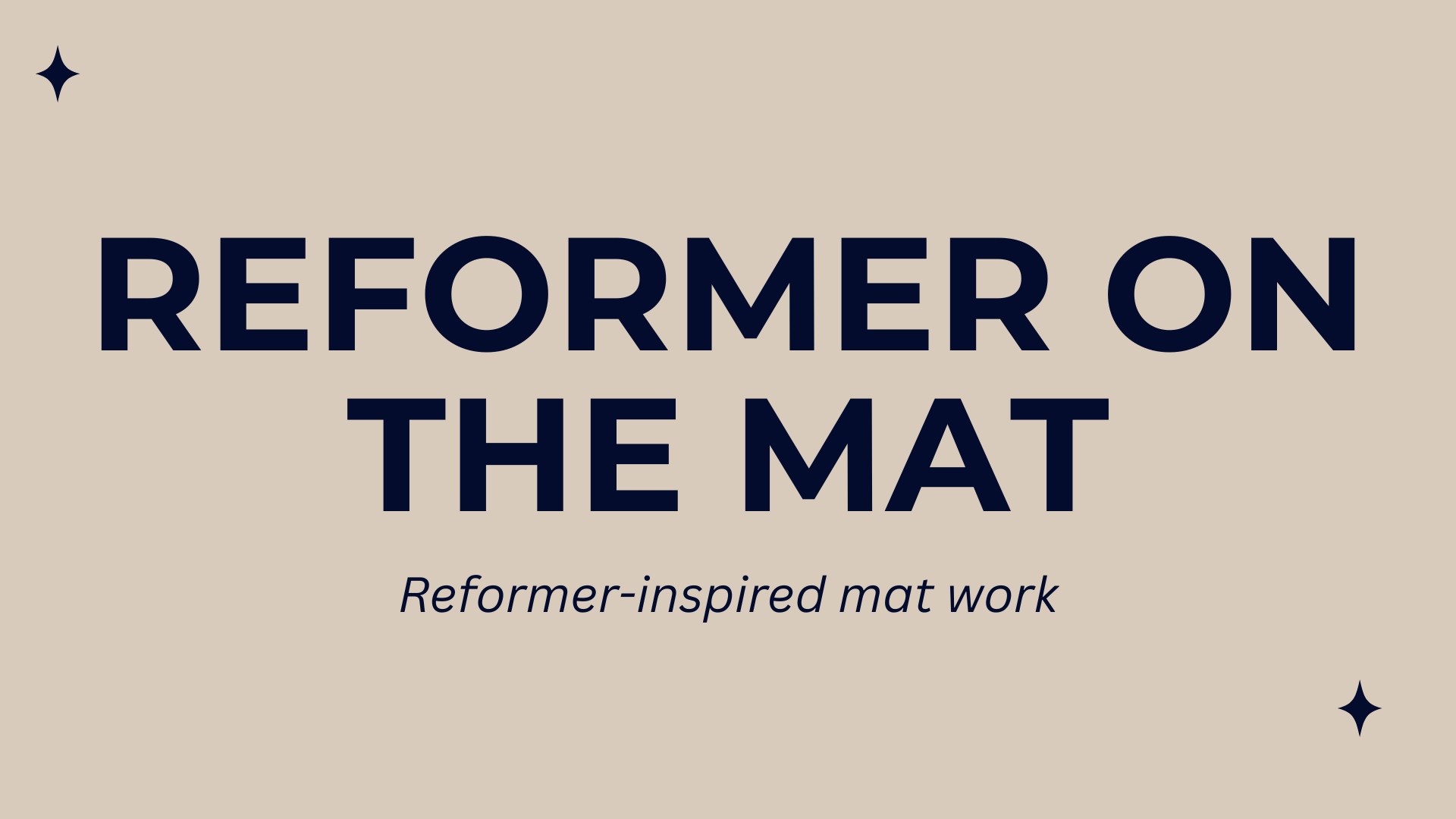Reformer on the Mat