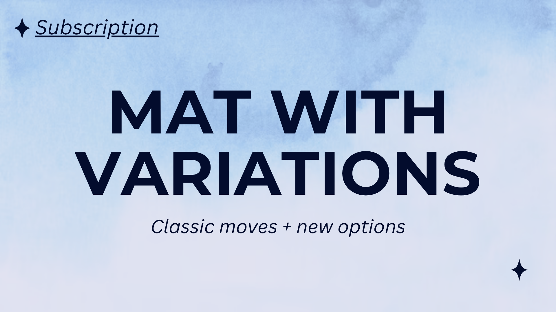 Mat with Variations