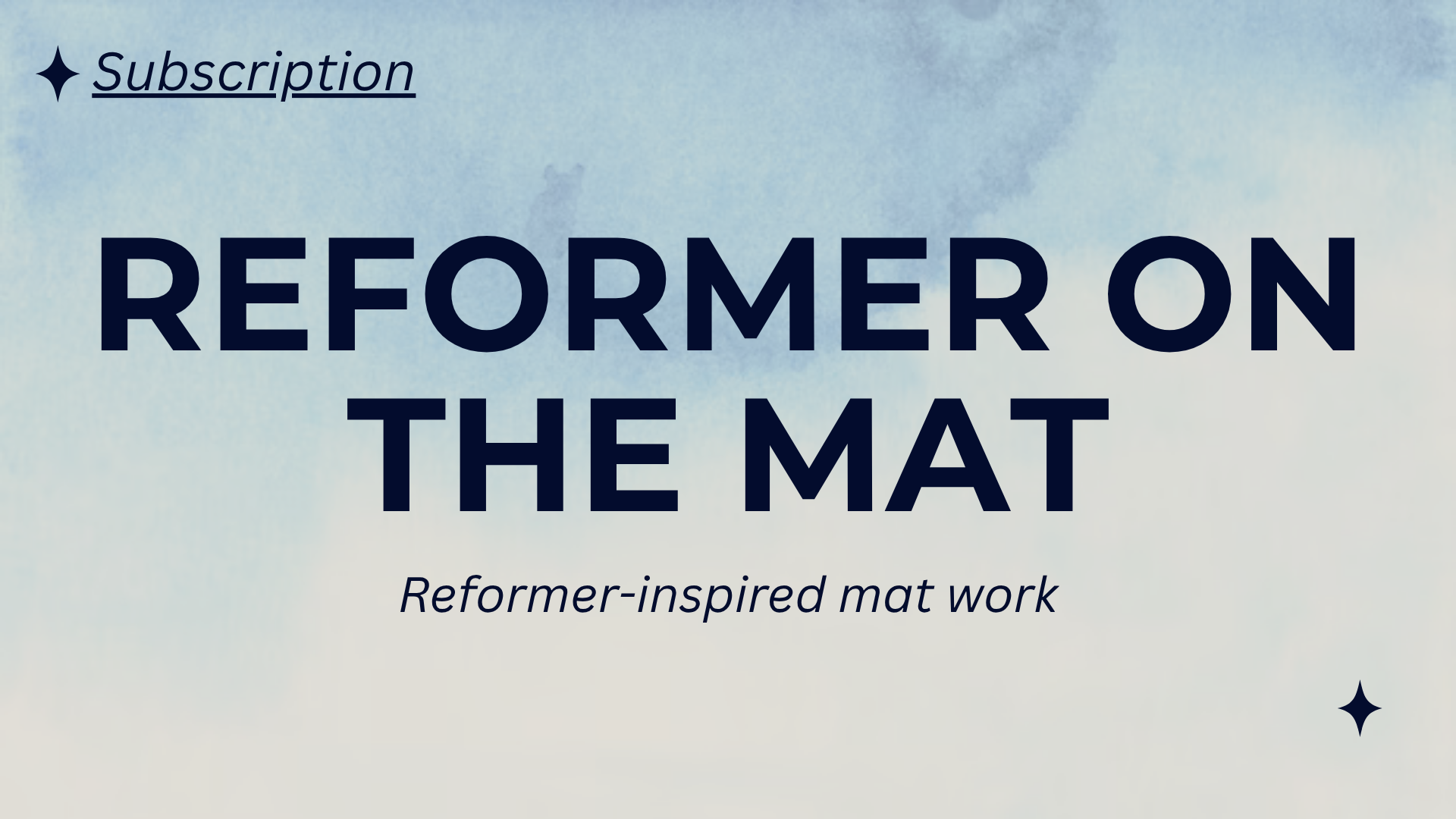 Reformer on the Mat