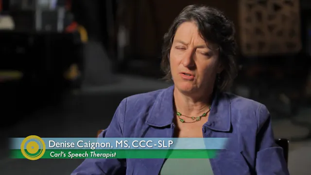Denise Caignon, MS, CCC-SLP discusses Carl's therapy_1_1