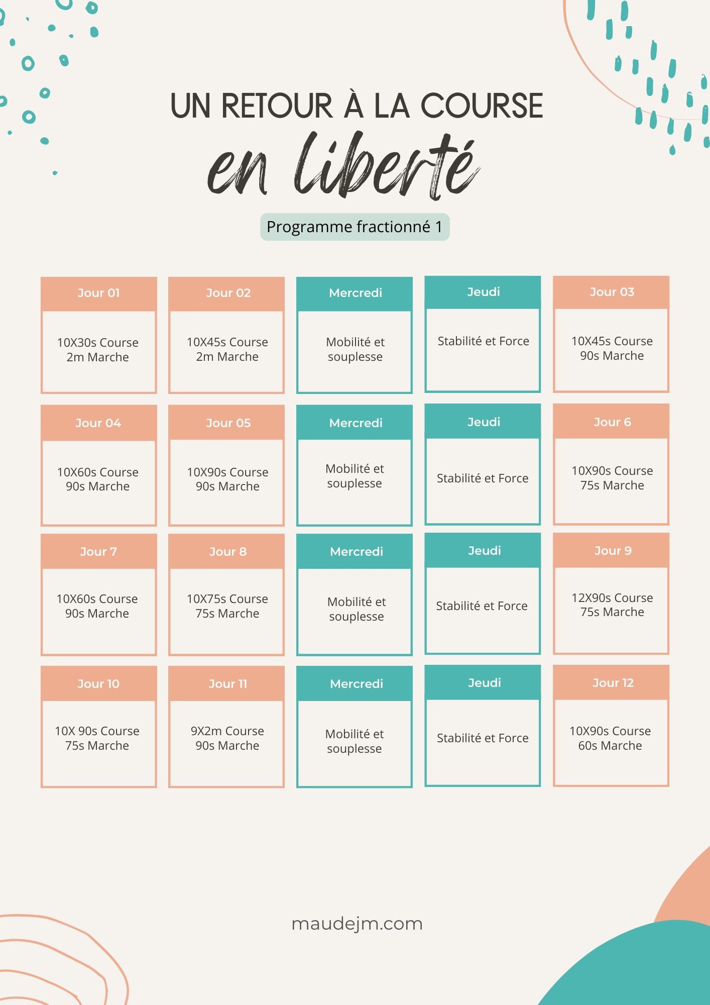 Programme-fractionnés course à pied en liberté- Documents de références PDF