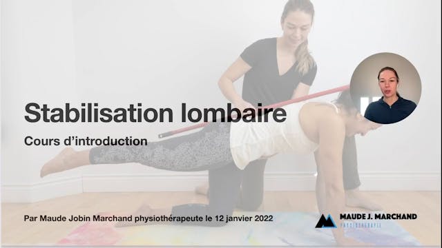 Cours d'introduction à la stabilisation lombaire