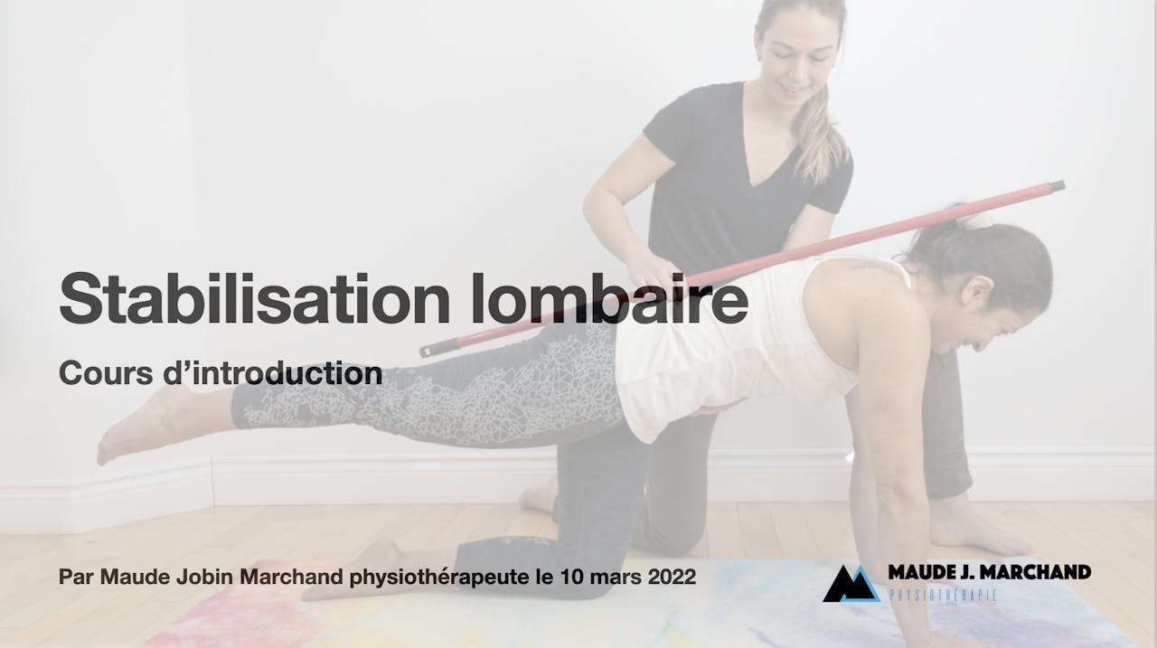 Cours d'introduction à la stabilisation lombaire