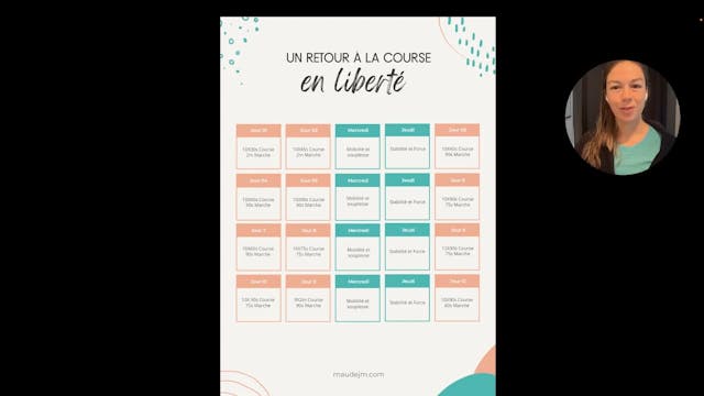 Explication du programme retour à la course en liberté