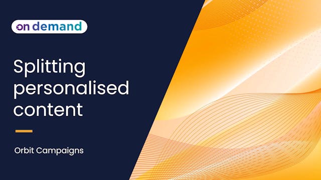 C9 Splitting personalised content