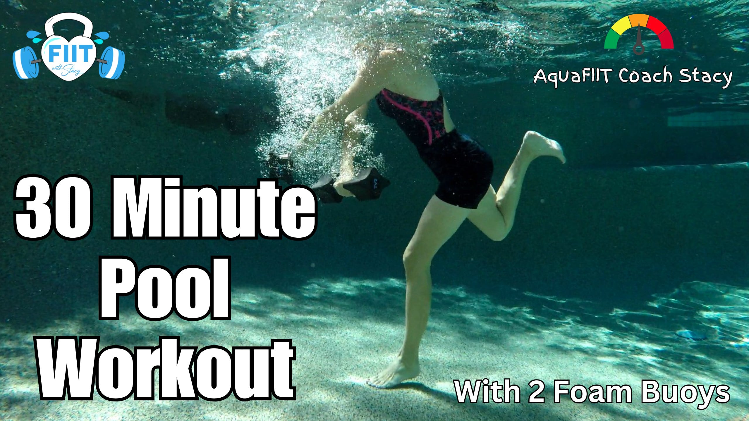 30 Min Pool Workout  with Buoys -- No Music
