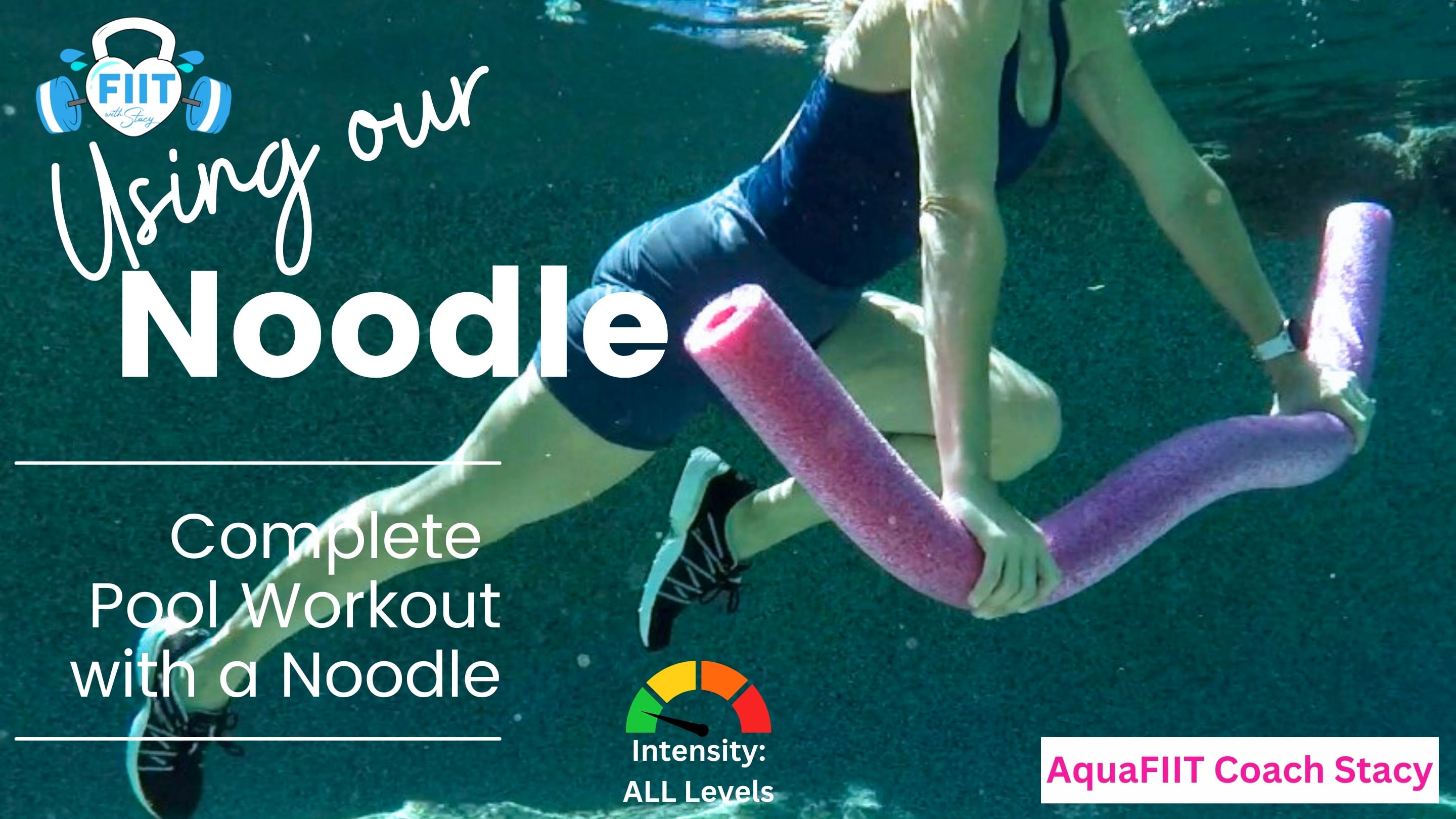 Using Our Noodle AquaFIIT Pool Workout  -- No Music