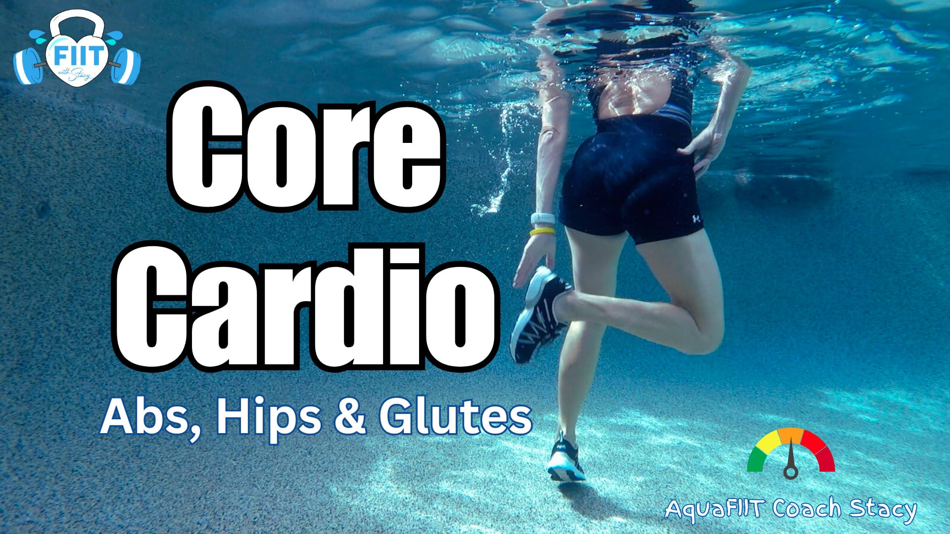 Core Cardio Intervals - Hips, Abs, Glutes!  20 Min (No Music)