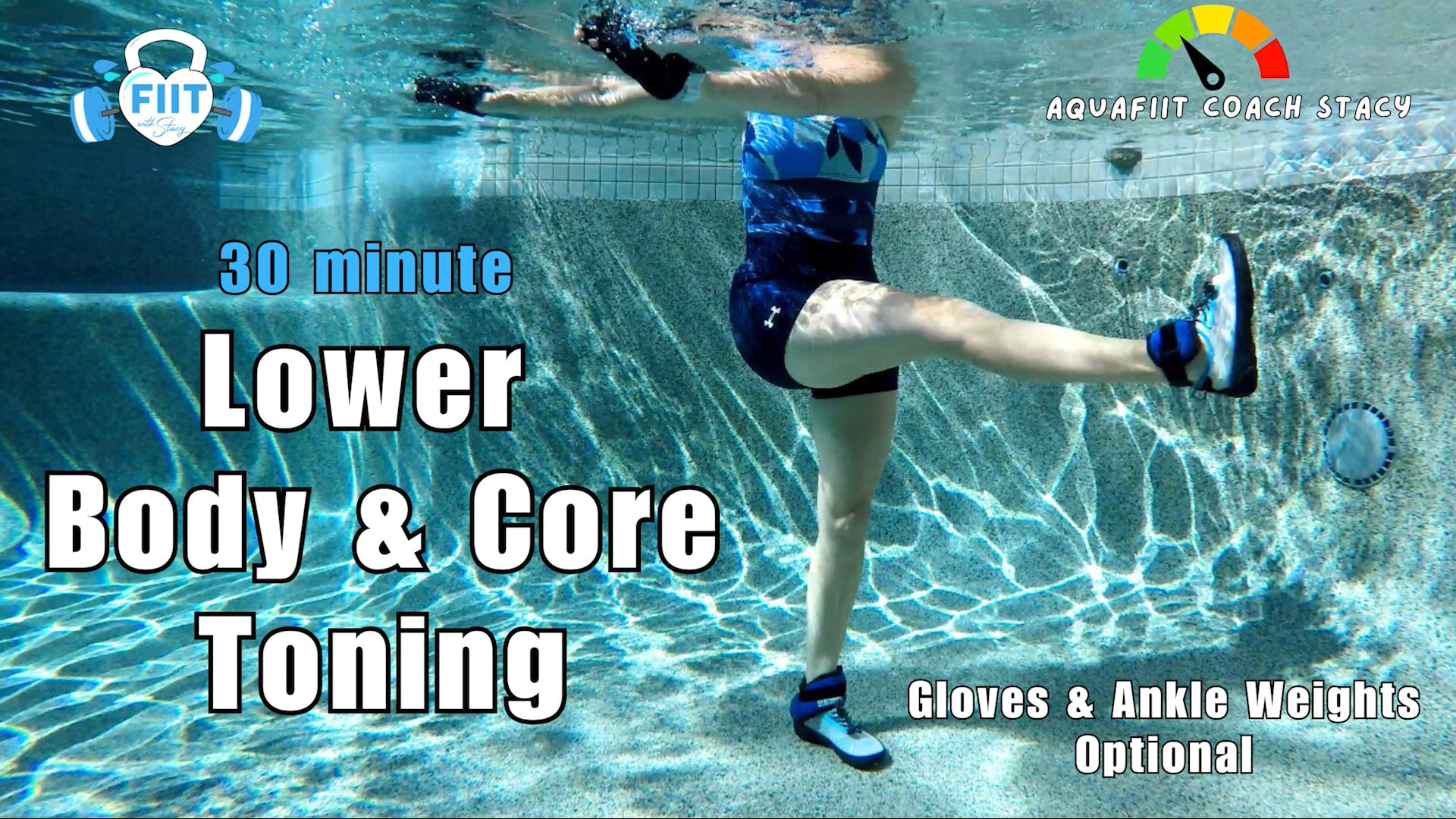 Lower Body & CoreToning | 30-Minute Pool Workout with Coach Stacy