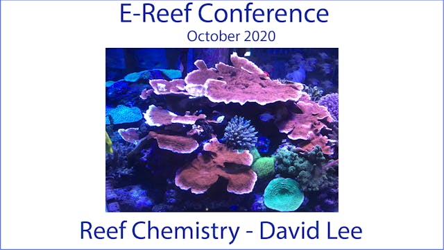Reef Chemistry (E-Reef Conference 2020)