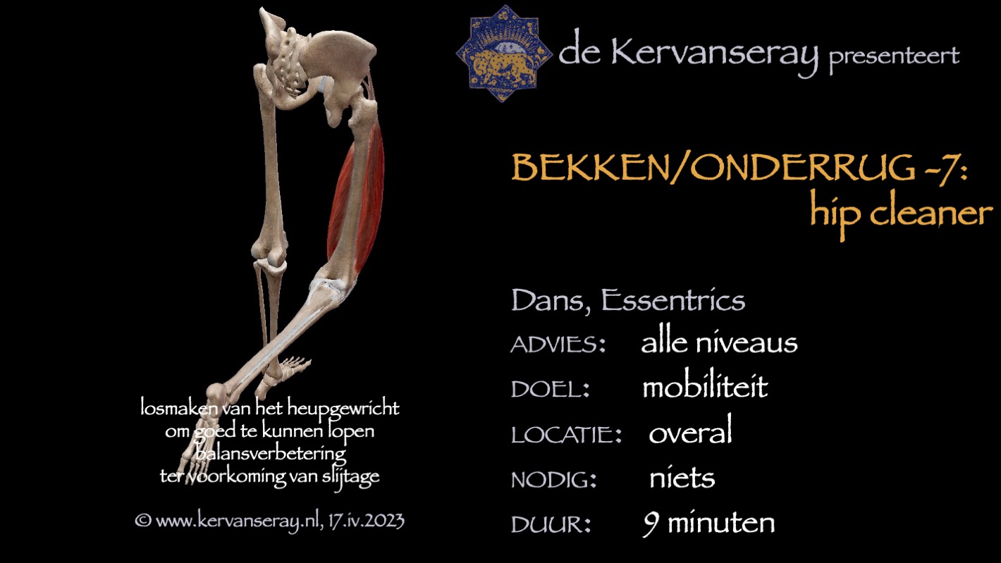 oefening reset losmaken bekken & onderrug: 7 hip cleaner