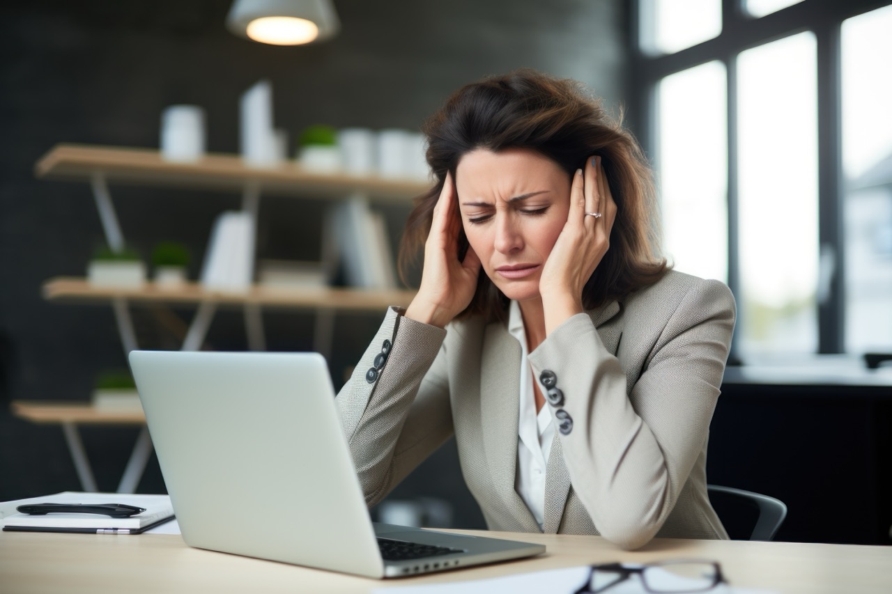 oefeningen fit op kantoor: ontspanning hoofd, nek en schoudergordel