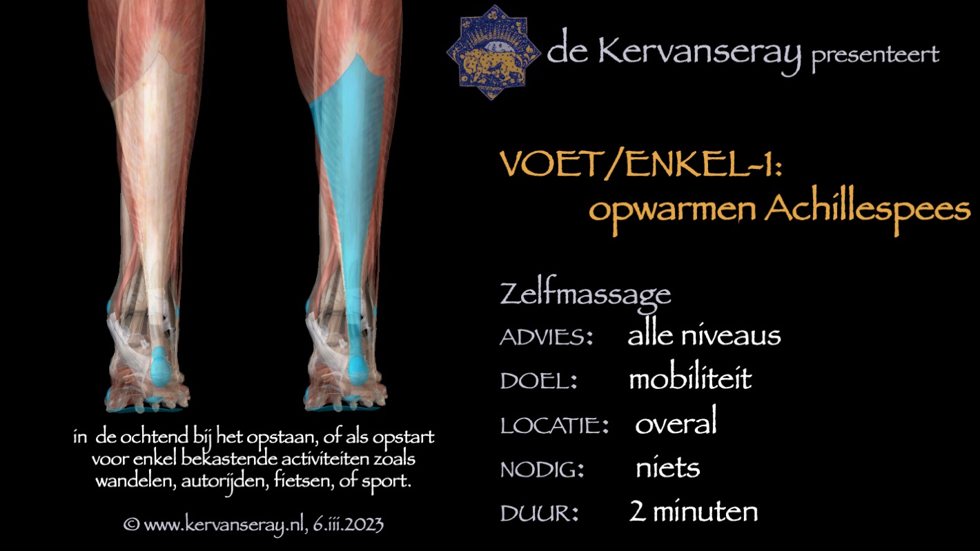 oefening reset losmaken voet & enkel: 1 opwarmen achillespees