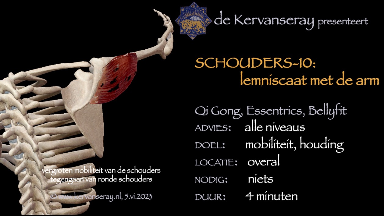 oefening reset losmaken schouders: 10 Lemniscaat draaien met de arm 