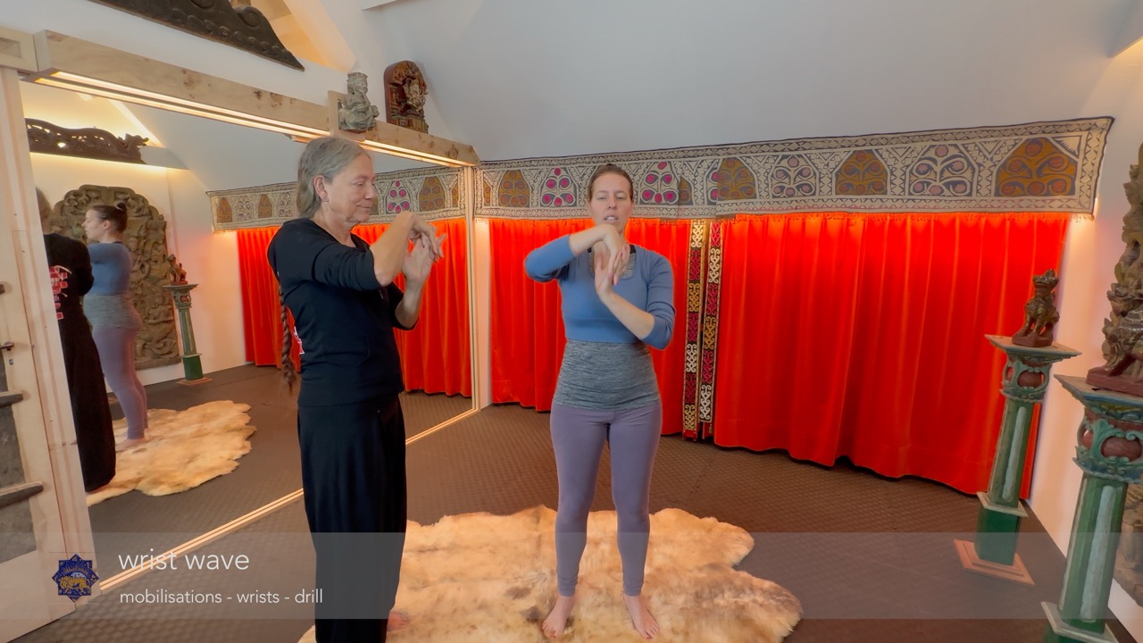 instructie & oefening: golvende beweging met de polsen (wrist wave)