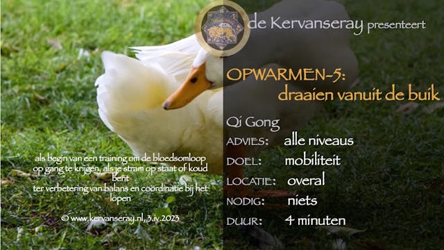 oefening reset opwarmen: 5 draaien va...