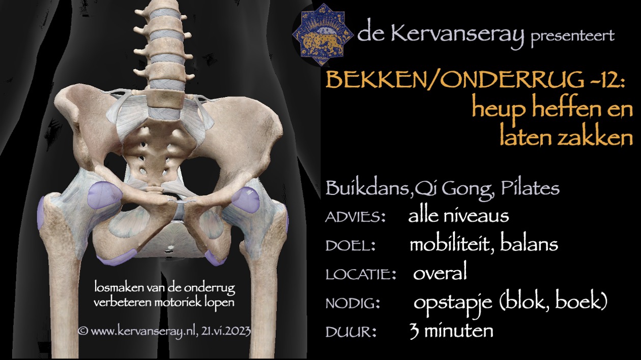 oefening reset losmaken bekken & onderrug: 12 heup heffen en laten zakken