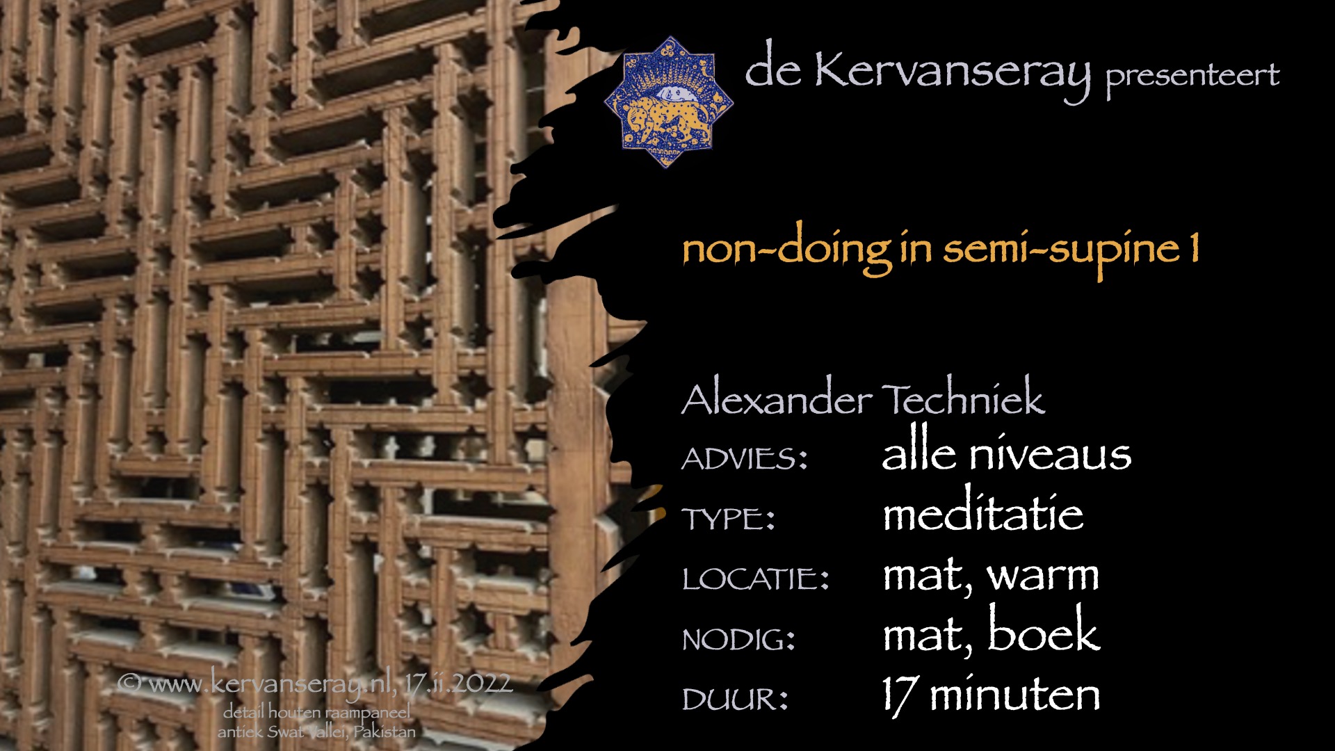 les: 'niet-doen' in halfliggende- en reptielpositie (alexander techniek)