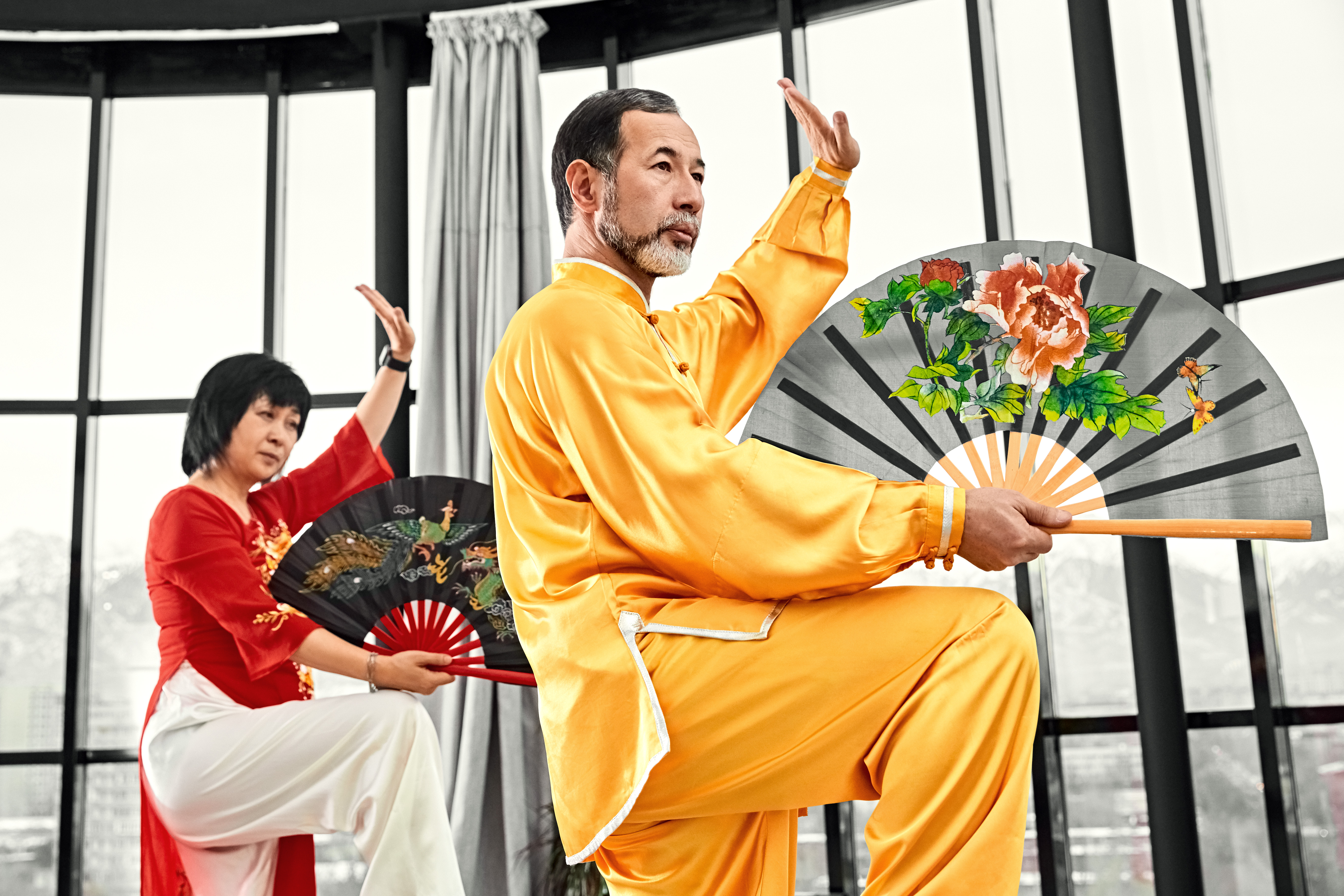 instructie tai chi: tai chi (kung fu fan) waaiervorm 52